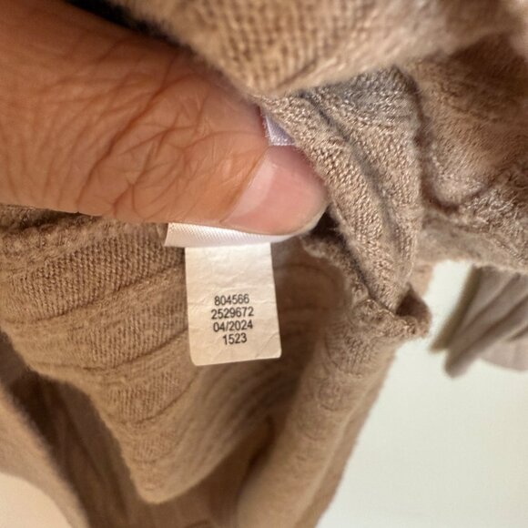 24/7 Maurices Oversized Ribbed V-Neck Dolman Sleeve Sweater Top Taupe Women's C - Picture 8 of 9